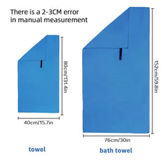 Ultra-Absorbent Microfiber Towel for Sports & Outdoor Activities - Quick-Drying, Compact