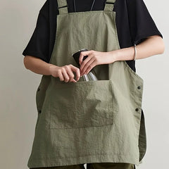 Japanese Waterproof Outdoor Barber, Coffee Shop, Catering Workwear Apron, Unisex Household Kitchen Workwear