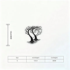 3pcs Black Metal Wall Art Decor Tree Of Life Metal Tree Wall Art Tree Sign Metal Wall Decoration Housewarming Hanging Wall Art