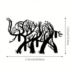 3pcs Black Metal Wall Art Decor Tree Of Life Metal Tree Wall Art Tree Sign Metal Wall Decoration Housewarming Hanging Wall Art