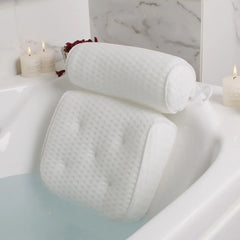 1/2 Pcs Spa Bathtub Pillow with Anti-Slip Suction Cups for Neck and Back Support, Air Mesh Bathtub Bathroom Accessory
