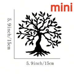 3pcs Black Metal Wall Art Decor Tree Of Life Metal Tree Wall Art Tree Sign Metal Wall Decoration Housewarming Hanging Wall Art