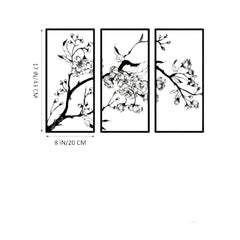 3pcs Black Metal Wall Art Decor Tree Of Life Metal Tree Wall Art Tree Sign Metal Wall Decoration Housewarming Hanging Wall Art