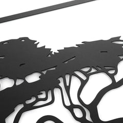 3pcs Black Metal Wall Art Decor Tree Of Life Metal Tree Wall Art Tree Sign Metal Wall Decoration Housewarming Hanging Wall Art