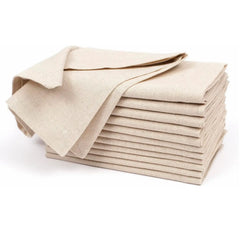 Set of 12 Linen Flax Cotton Cloth Dinner Napkin Natural Fabric Napkins Mitered Corners Wedding Napkins Dinner Napkins
