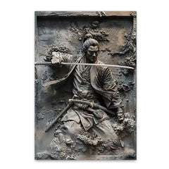 Japanese Ninja Warrior Poster Printing, Retro Character Canvas Wall Art, For Cafes, Bars, Clubs Home Decoration