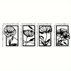 3pcs Black Metal Wall Art Decor Tree Of Life Metal Tree Wall Art Tree Sign Metal Wall Decoration Housewarming Hanging Wall Art
