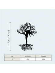 3pcs Black Metal Wall Art Decor Tree Of Life Metal Tree Wall Art Tree Sign Metal Wall Decoration Housewarming Hanging Wall Art
