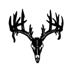 1-Piece 15.75×14.72-Inch Deer-Tree Metal Wall Sculpture | Halloween & Christmas Gift, Metal-Carved Indoor/Outdoor Decor