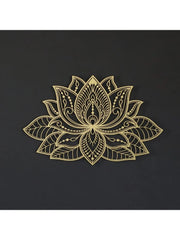 Iwa Motif Radiant Mandala Metal Wall Sculpture | Lotus Bloom Zen Decor | Halloween & Christmas Gift