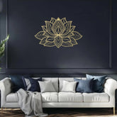 Iwa Motif Radiant Mandala Metal Wall Sculpture | Lotus Bloom Zen Decor | Halloween & Christmas Gift