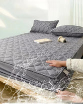 1PC Waterproof Quilted Mattress Protector Breathable Mattress Cover Anti-mite Anti-bacterial Fitted Bed Sheet (No Pillowcase) 1 sold