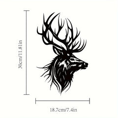 1-Piece 15.75×14.72-Inch Deer-Tree Metal Wall Sculpture | Halloween & Christmas Gift, Metal-Carved Indoor/Outdoor Decor