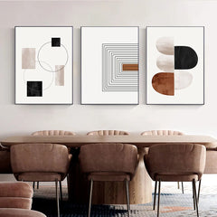 White Black Line Art Canvas Prints Geometry Abstract Wall Art Decorative Posters For Living Room Nordic Bedroom Decor Pictures
