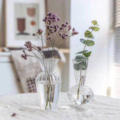 1pc Nordic Creative Transparent Vases for Plant Bottle Flower Pot Hydroponic Terrarium Arrangement Container Flower Table Vase