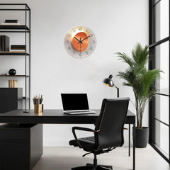 Light Luxury Light and Shadow Flat Pattern Tempered Glass Wall Clock for Living Room, Bedroom, Kitchen, Home Decoration, Silent Quartz Clock, Holiday Gift 12-16inch (Non-Lit)