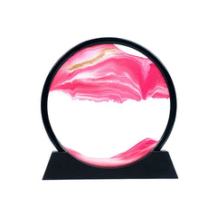 Office Home Decor 3D Extract Hourglass Quicksand Moving Sand Art Picture Round Glass Deep Sea Sandscape Craft Flowing Painting