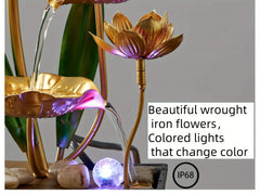 Small indoor fountain automatic circulation humidifier desktop decoration living room and bedroom relaxation crafts