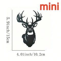 1-Piece 15.75×14.72-Inch Deer-Tree Metal Wall Sculpture | Halloween & Christmas Gift, Metal-Carved Indoor/Outdoor Decor