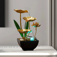 Small indoor fountain automatic circulation humidifier desktop decoration living room and bedroom relaxation crafts