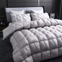 100% White Goose Down Quilt Winter Warm Feather Duvet Queen King Cozy