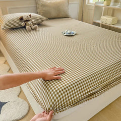 New Fitted Sheet with Elastic Bands Non Slip Adjustable Mattress Cover
