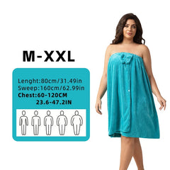 Bath Towel Set Super Absorbent Soft Bath Skirt & Princess Shower Cap 2 Sizes