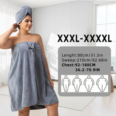 Bath Towel Set Super Absorbent Soft Bath Skirt & Princess Shower Cap 2 Sizes