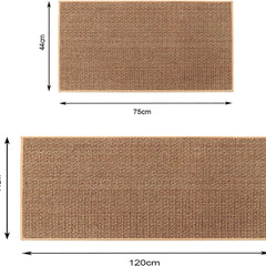 Washable Non-slip Kitchen Rug Faux Sisal Running Rug, Faux Woven Kitchen Mat