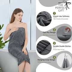 8 Pcs Bath Towel Set - 4 Washcloths, 2 Face Towels & 2 Bath Towels -