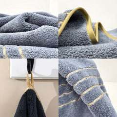 Luxury Gold Stripe Bath Towels