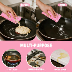 12Pcs Mesh Dish Cloth Rapid Dry Scourer Mesh Washing Cloths