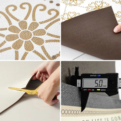 Carpet for Kitchen Waterproof Floor Mat Beige Carpets Pvc Leather Non-slip