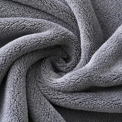 3PCS Large Bath Towels Set Grey Adult Coral Velvet Bathroom Absorbent