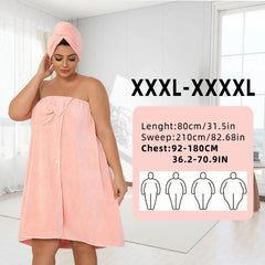 Bath Towel Set Super Absorbent Soft Bath Skirt & Princess Shower Cap 2 Sizes