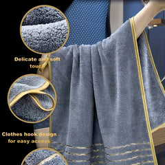 Luxury Gold Stripe Bath Towels