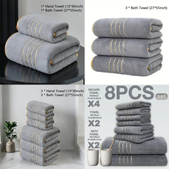 Luxury Gold Stripe Bath Towels