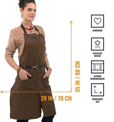 Unisex Floral Work Apron – Custom Logo