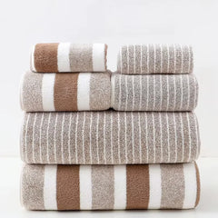 6Pc Stripe Quick-Dry Towel Set