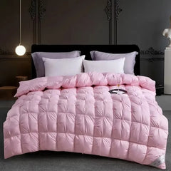 100% White Goose Down Quilt Winter Warm Feather Duvet Queen King Cozy