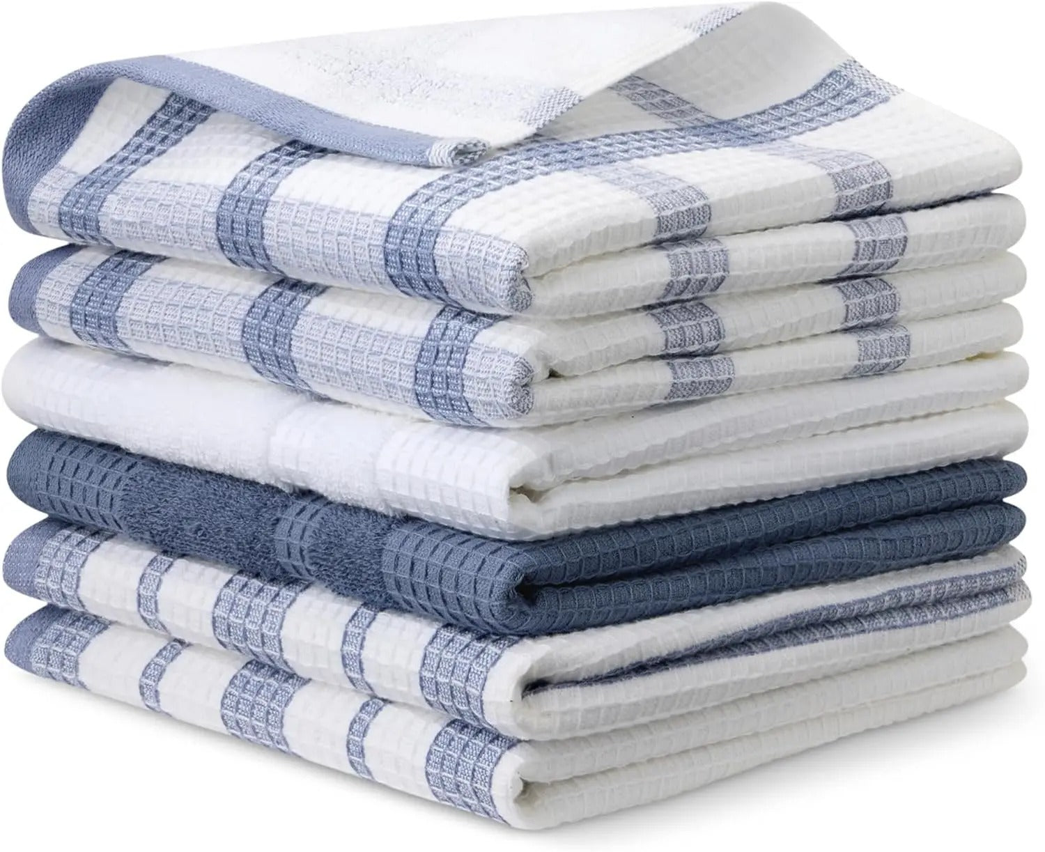 Organic cotton waffle-pattern kitchen dishcloths