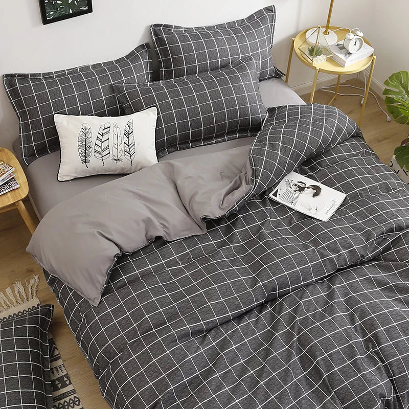 Daisy Printed King Size Duvet Cover Set with Sheets High Quality Washed Cotton Bedding Set Queen Home Bed Sets Comforter Covers