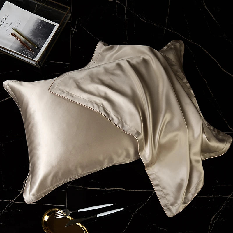 DISANGNI 100% Natural Mulberry Silk Pillowcase for Hair and Skin - Front in Pure Silk & Back in Breathable Lyocell Fiber, 1 Pack