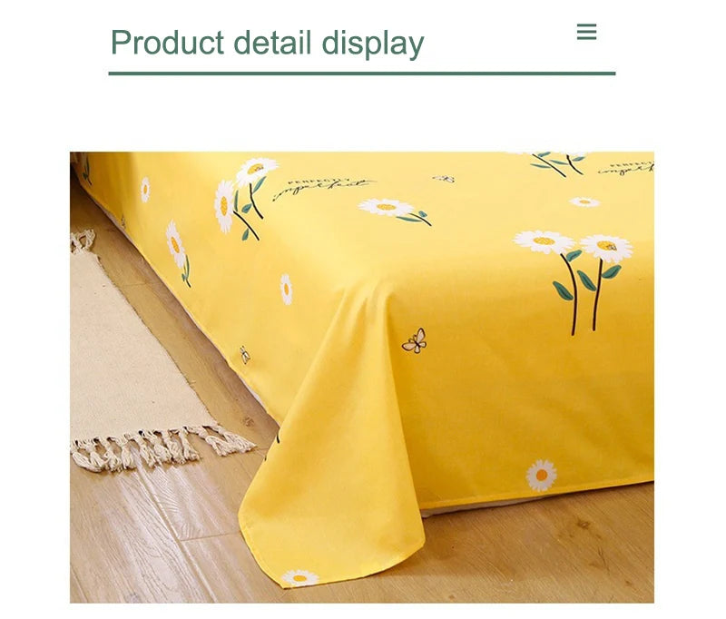 Daisy Printed King Size Duvet Cover Set with Sheets High Quality Washed Cotton Bedding Set Queen Home Bed Sets Comforter Covers