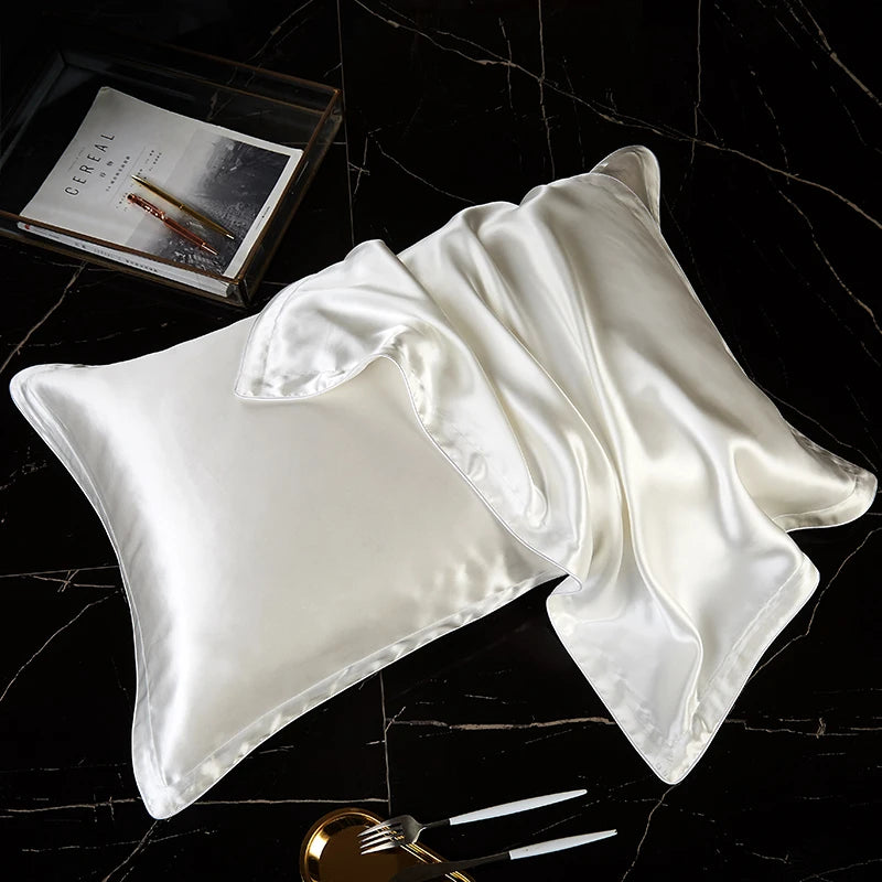 DISANGNI 100% Natural Mulberry Silk Pillowcase for Hair and Skin - Front in Pure Silk & Back in Breathable Lyocell Fiber, 1 Pack
