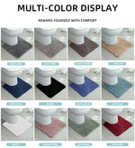 U-shaped thickened bathroom floor mat, plush material, bathtub absorbent mat, anti slip foot mat, bathroom small carpet, entranc