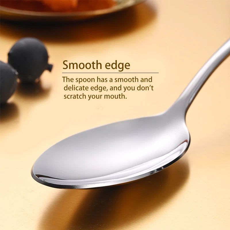 24pcs stainless steel tableware set, including knife, fork, spoon and coffee spoon gift box, dishwasher safe.