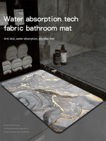 Diatomite Bath Mats Bathroom Absorbent Anti Slip Floor Mat Foot Carpet Quick Dry Shower Toilet Rug Doormat Washable