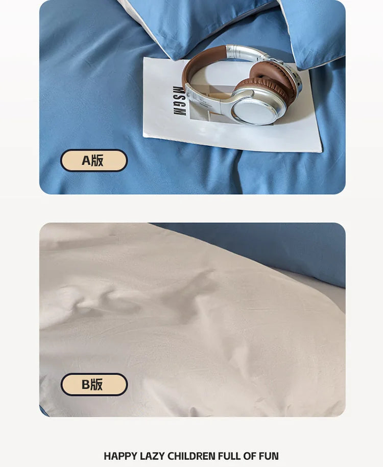 3pcs 100% Egyptian Cotton Duvet Cover Set 1pc Duvet Cover and 2pcs Pillowcases 150*200/220*220cm Single/double Queen King Size