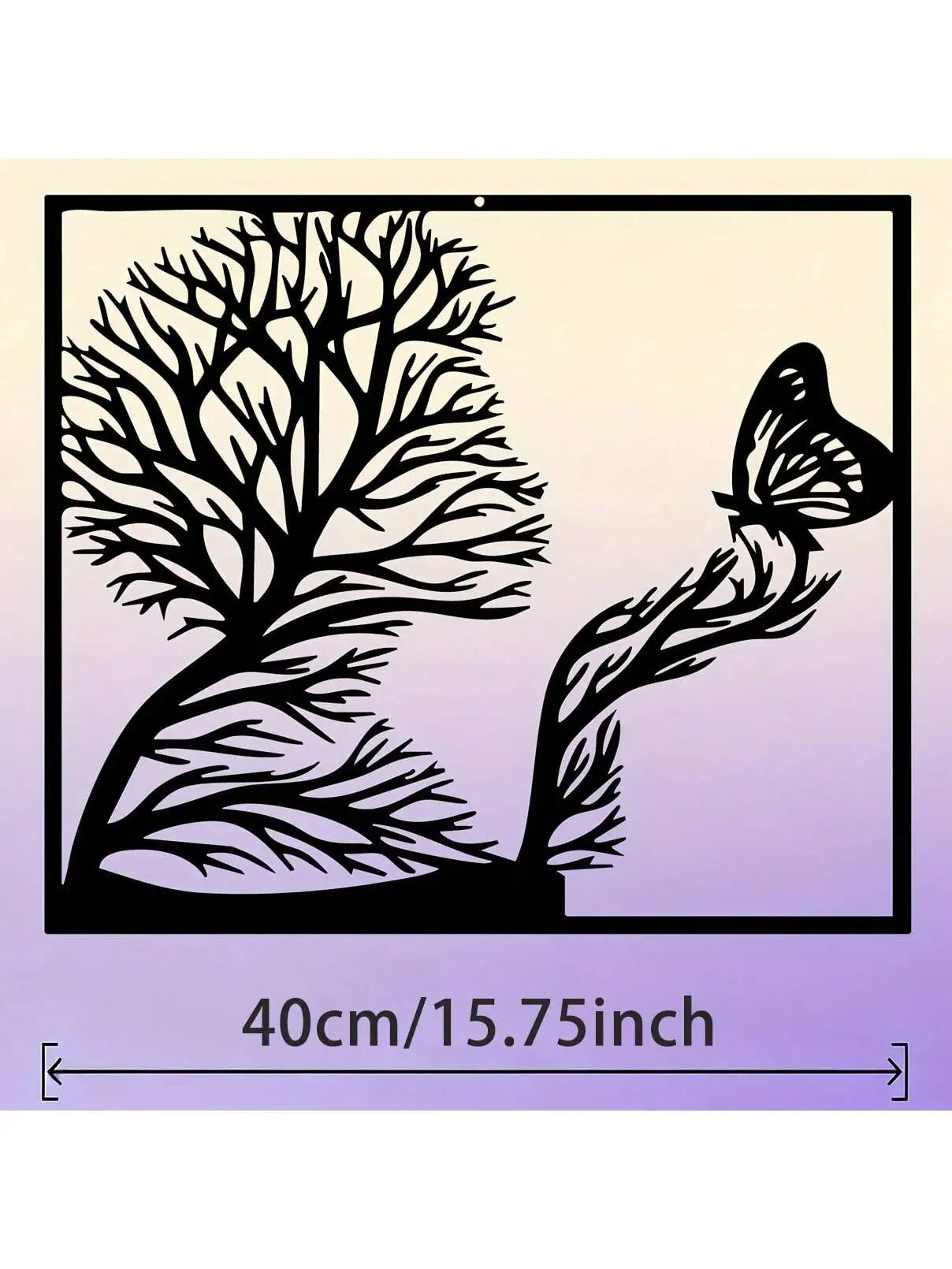 3pcs Black Metal Wall Art Decor Tree Of Life Metal Tree Wall Art Tree Sign Metal Wall Decoration Housewarming Hanging Wall Art